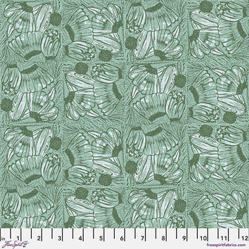 Pandanus Pods - Mint | Desert Oasis by Denise Burkitt | FreeSpirit Fabrics | Quilting Cotton 44" Wide Premium Fabric
