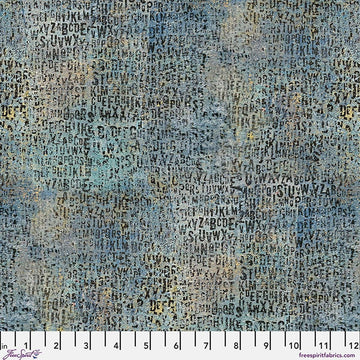 Lots of Letters - Ocean || One Layer Away || Seth Apter || FreeSpirit Fabrics