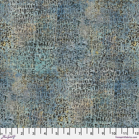 Lots of Letters - Ocean || One Layer Away || Seth Apter || FreeSpirit Fabrics