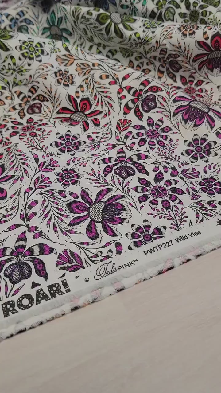 Tula Pink ROAR! || Wild Vine - MIST || ROAR!  || Quilting Cotton