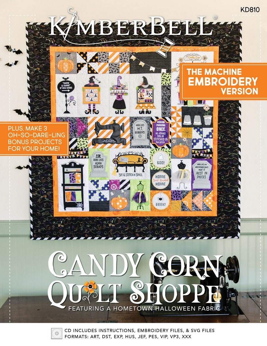 Kimberbell MACHINE Embroidery Candy Corn Quilt Shoppe