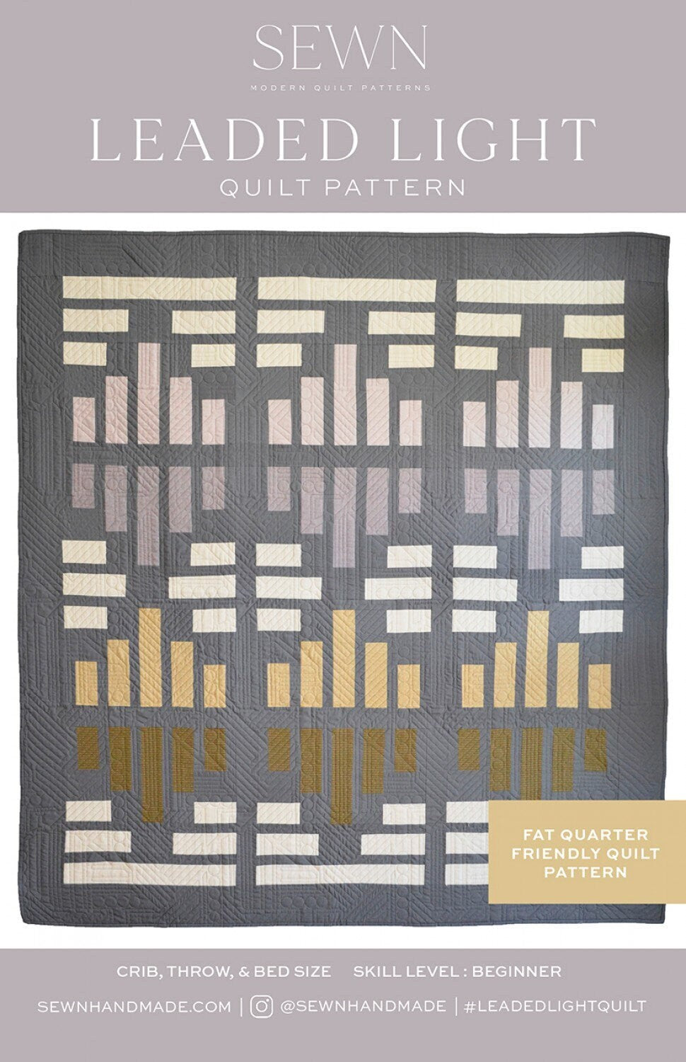 Leaded Light Quilt Pattern || Jelly Roll and Fat Quarter Friendly