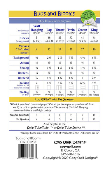 Buds and Bloom || Cozy Quilt Pattern || Strip Club || Jelly Roll and Fat Quarter Friendly