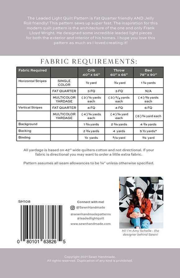 Leaded Light Quilt Pattern || Jelly Roll and Fat Quarter Friendly