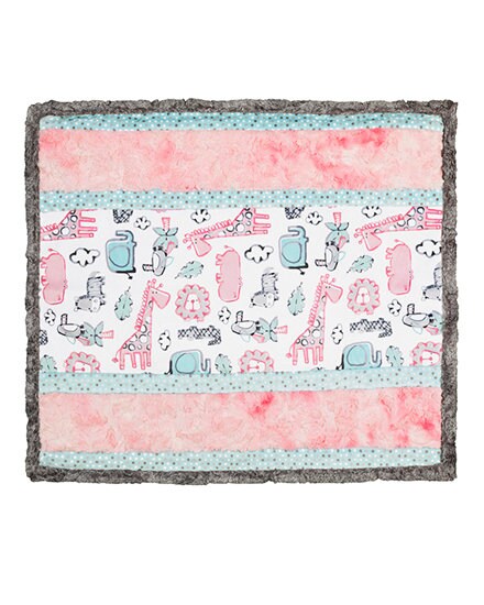 Cuddle® Kit - Wee One - Lion Around Pink || Minky Baby Blanket || Shower Gift